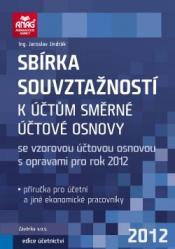 Sbírka souvztažností k účtům směrné účtové osnovy se vzorovou účtovou osnovou s opravami pro rok 2012