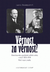 Věrnost za věrnost? Československé-jugoslávské politické vztahy  v letech 1929-1934